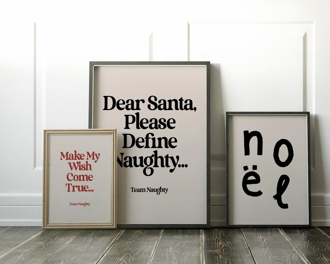 Funny Christmas Wall Art Christmas Print Dear Santa Define Etsy