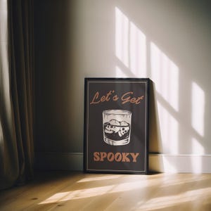 nostalgic halloween wall art set | retro halloween digital prints | halloween decor | halloween posters | kikiandnim | digital download image 3