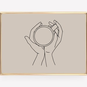 coffee one line art | coffee wall art | neutral coffee print | coffee bar art | minimal coffee poster | kikiandnim | digital download