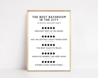 funny bathroom wall decor | bathroom rating print | bathroom prints | printable wall art for bathroom | bathroom wall art | digital download