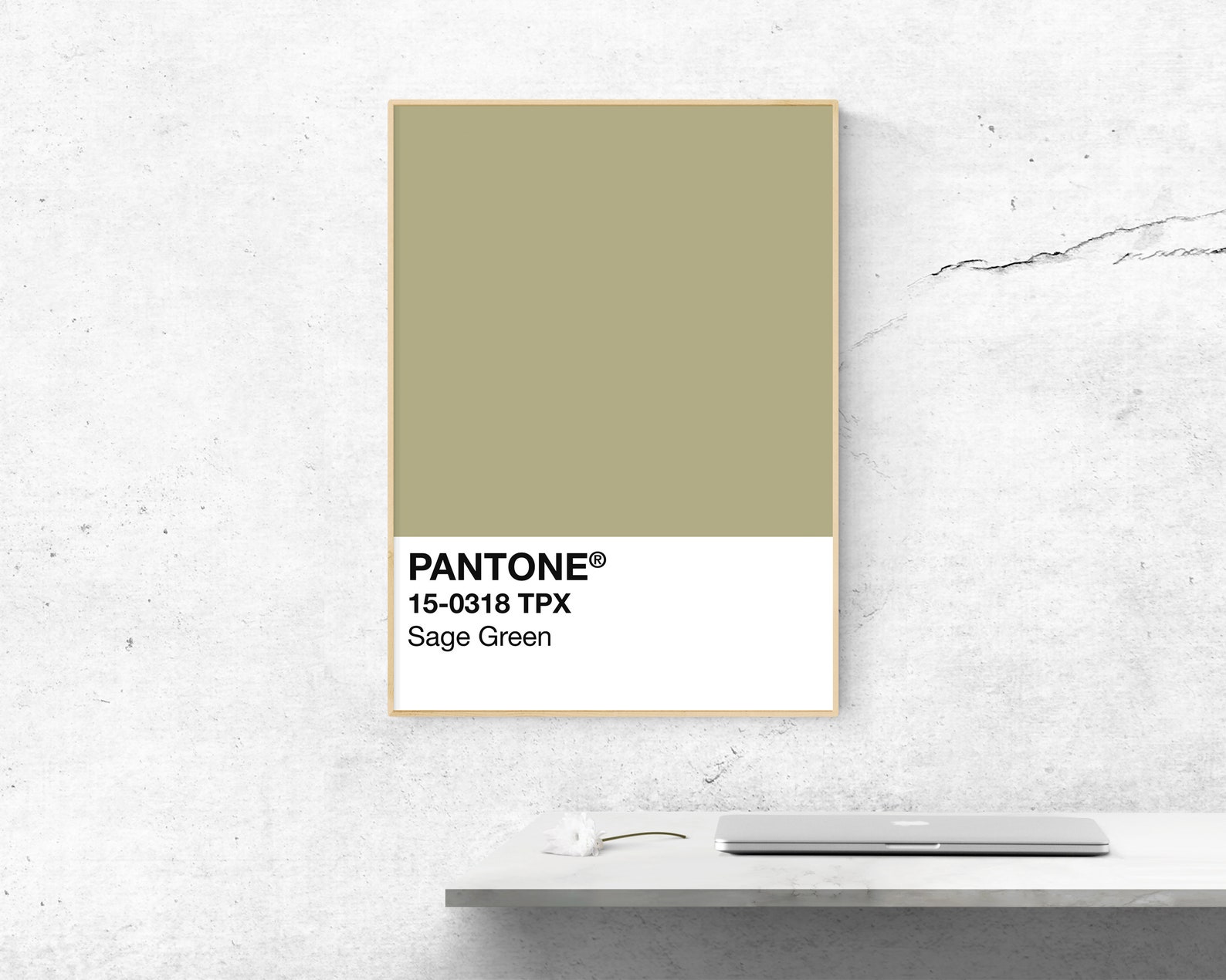 Pantone sage green print pantone print pantone poster Etsy