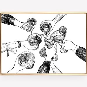 Bar Dekor | druckbare Wandkunst | Barwagen Dekor | Barwagen Zubehör | Barwagen Kunst | Barwagen Druck | digitaler Download