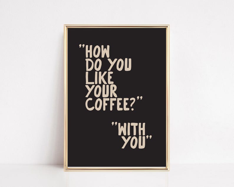 koffie muurkunst | hoe drink jij je koffie | koffieafdruk | espressoprint | koffieposter | koffiecadeau | kikiandnim | digitale afdruk afbeelding 1