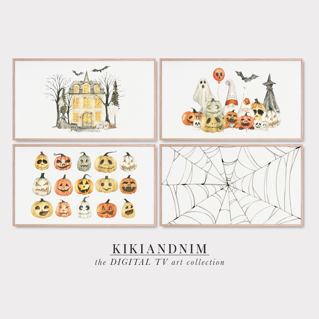 Halloween Frame Tv Art Set Samsung Frame Tv Art Neutral - Etsy