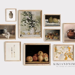 vintage kitchen wall art | 9 PRINTABLES | vintage gallery wall set | dining room wall art | antique prints | kikiandnim | printable wall art