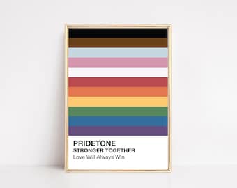 pride print | inclusive pride flag | pride home decor | LGBTQ gift | queer wall art | LGBT pride decor | pride art | digital download