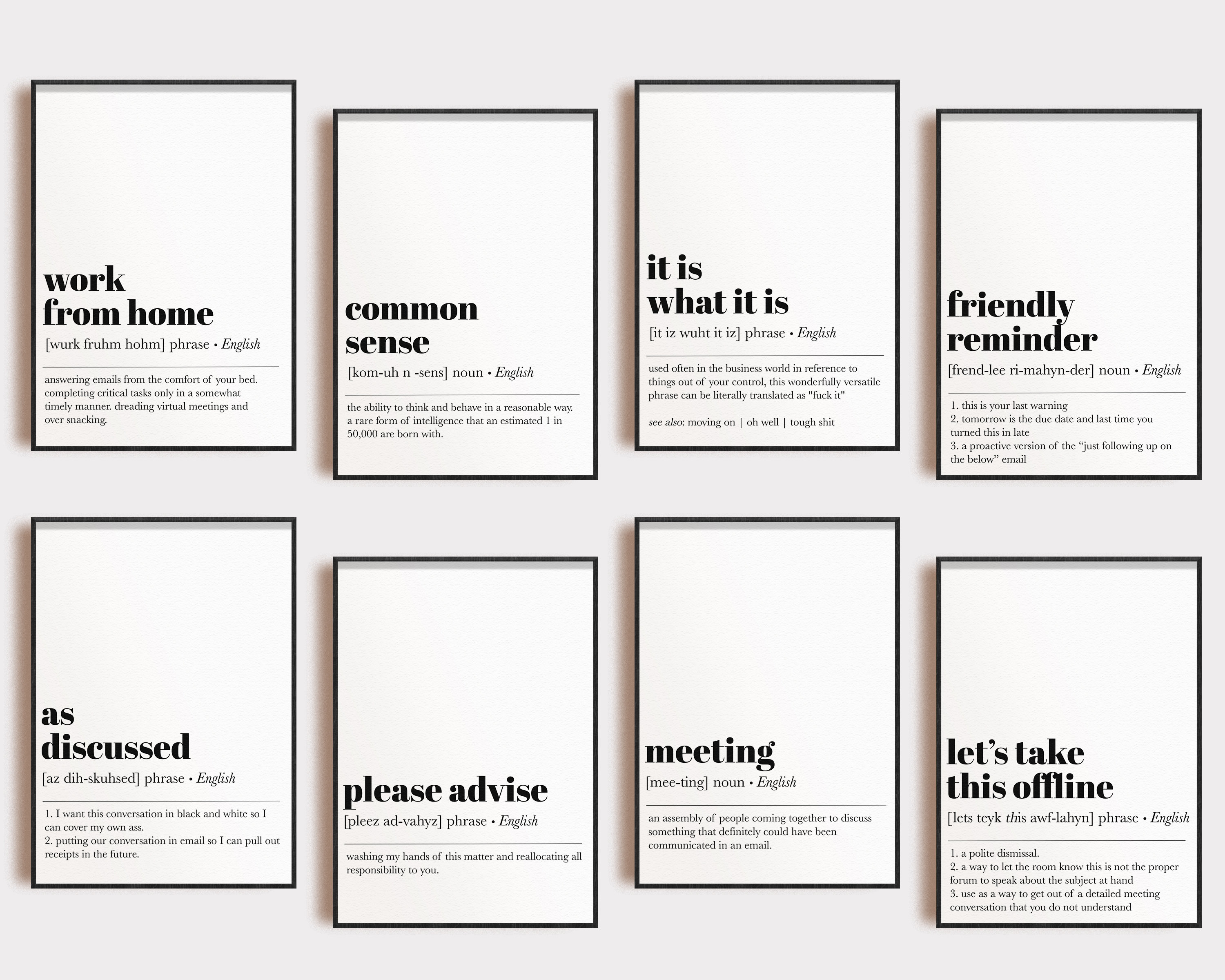 Funny office decor 16 PRINTABLES office wall art gallery Etsy