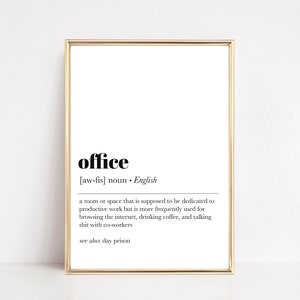 office definition print | office decor | funny office wall art | office printable wall art | office wall decor | digital download