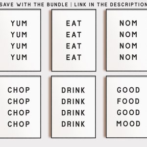 Printable Kitchen Decor Dining Room Wall Art Kitchen Print Kitchen Wall ...