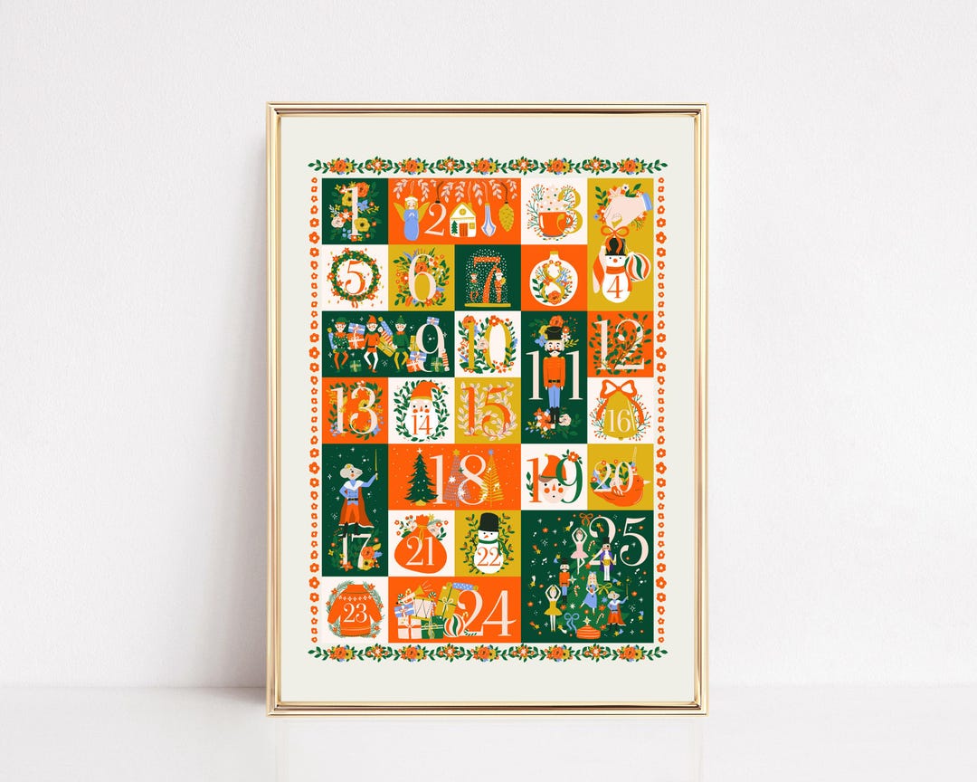 Christmas Advent Calendar | Printable Advent Calendar | Christmas ...
