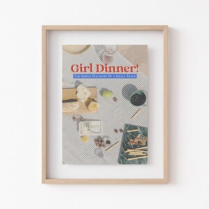 Retro Küchen Dekor | Mädchen Abendessen Druck | ästhetische Küche Wandkunst | lustiges Küchendekor | trendige Wandkunst | kikiandnim | Digitaldruck Bild 2