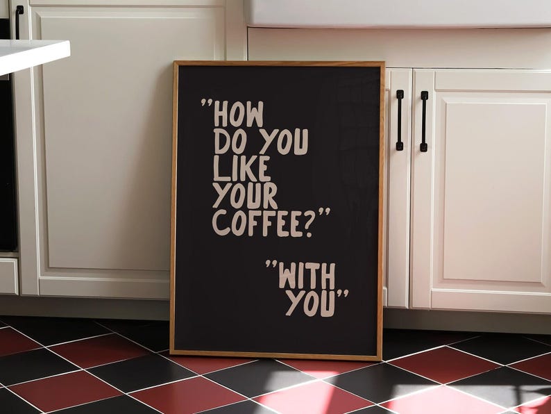 koffie muurkunst | hoe drink jij je koffie | koffieafdruk | espressoprint | koffieposter | koffiecadeau | kikiandnim | digitale afdruk afbeelding 3