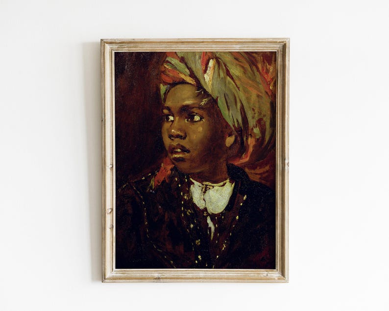 black history month wall art | vintage black woman wall art | set of 6 vintage prints | black woman painting | kikiandnim | printable art image 7