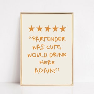 esthetische barwagendecor | barman was schattig zou hier weer drinken | barwagen afdrukken | barkunst | funky inrichting | kikiandnim | digitale afdruk