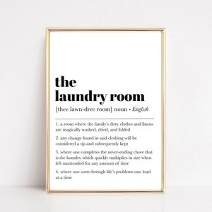 laundry room definition print | laundry room decor | laundry art | laundry definition printable | laundry room signs | digital download