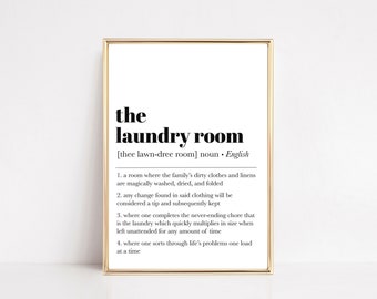 laundry room definition print | laundry room decor | laundry art | laundry definition printable | laundry room signs | digital download
