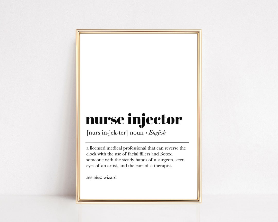 Nurse Injector Definition Print | Esthetician Decor | Salon Decor ...