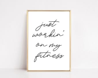 gym decor | home gym wall art | luxury home gym art | gym sign | minimalist gym poster | funny typography print | kikiandnim | printable art