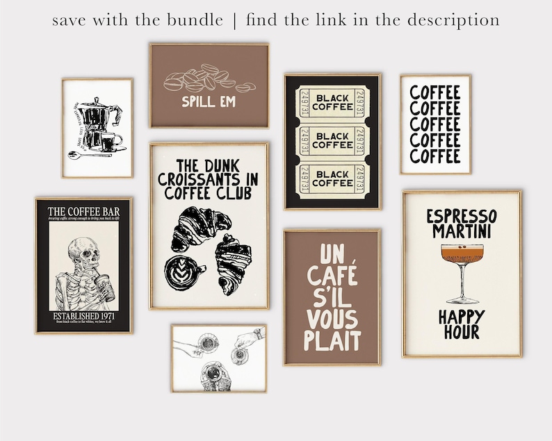 koffie muurkunst | hoe drink jij je koffie | koffieafdruk | espressoprint | koffieposter | koffiecadeau | kikiandnim | digitale afdruk afbeelding 6