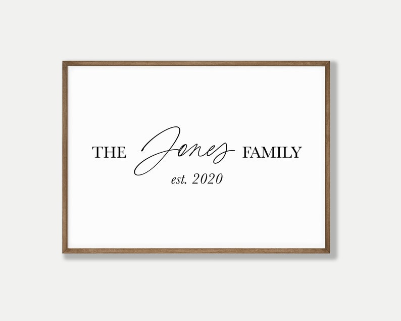 custom family print personalized gift minimalist family name sign customized christmas gifts kikiandnim custom digital art image 6