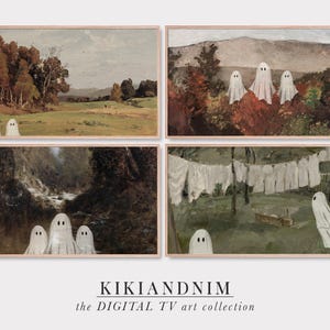 samsung frame tv art | halloween frame tv art | vintage ghosts | the frame tv art | spooky art for frame tv | kikiandnim | digital download