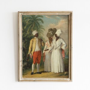 vintage art prints | antique wall art | printable oil painting | african american wall art | vintage print | african art | digital download image 2