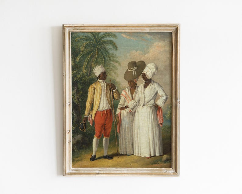 vintage art prints | antique wall art | printable oil painting | african american wall art | vintage print | african art | digital download image 2