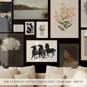 vintage wall art mega bundle collection | over 100 VINTAGE PRINTS | vintage decor | vintage gallery wall set | vintage art | kikiandnim