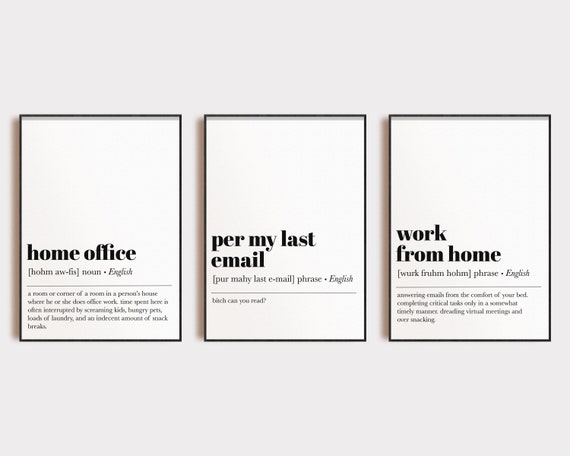 Funny Home Office Decor Set of 3 PRINTABLES Office Wall Etsy Funny Home Office Decor Set of 3 PRINTABLES Office Wall Etsy