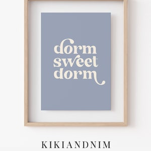 dorm sweet dorm print dorm decor for college girls retro wall art dorm wall art typography print kikiandnim digital print image 9