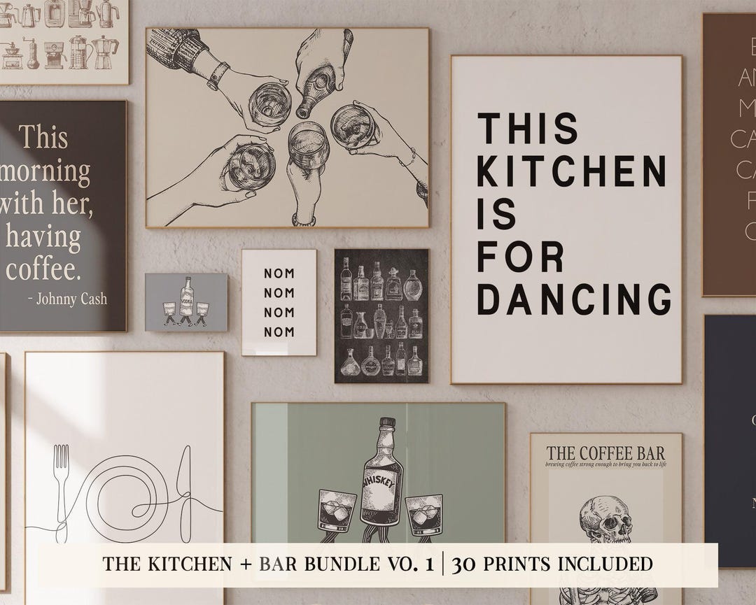 kitchen decor | kitchen prints | kitchen wall art |... Kitchen Decor Mega Bundle | 30 KITCHEN PRINTS | Kitchen Wall Art ...