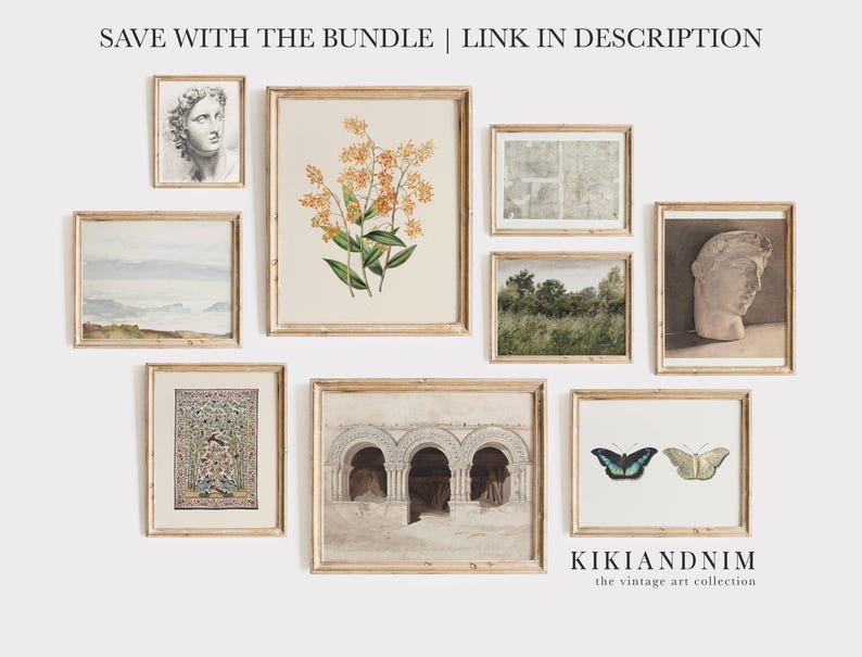 vintage botanical print | farmhouse wall decor | fall wall decor | french country decor | vintage wall art | kikiandnim | printable wall art image 5