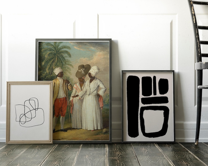 vintage art prints | antique wall art | printable oil painting | african american wall art | vintage print | african art | digital download image 4