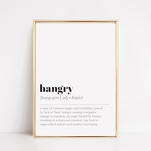 Hangry Definition SVG - EPS- PNG - Dxf - Cutting Board Graphic - Kitchen  Sign Graphic - Cut File - Vector File - Glowforge Tested - Cricut