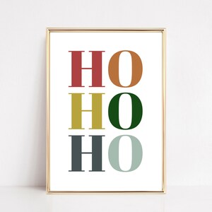 printable holiday decor | ho ho ho print | colorful christmas | modern christmas | christmas wall art | christmas decor | digital download