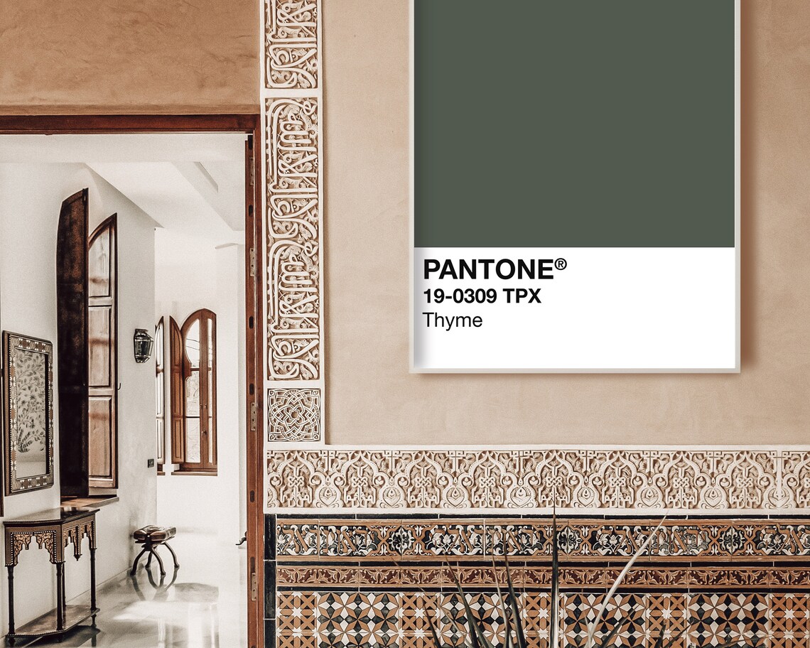 Pantone thyme print pantone art pantone print pantone Etsy