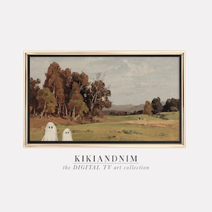 samsung frame tv art | fall frame tv art | halloween tv art | vintage ghosts | vintage fall landscape | kikiandnim | digital download