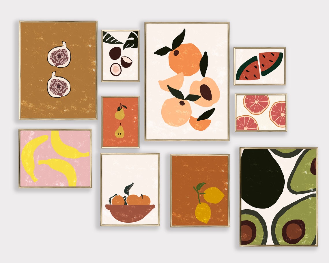 Boho Kitchen Wall Decor Kitchen Wall Art Set of 10 - Etsy