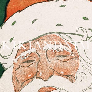 Kitschy Vintage Santa Print | Retro Christmas Decor | Holiday Printable Wall Art (Digital Download) image 4