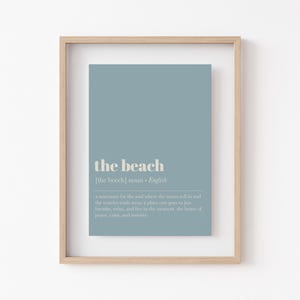 decoración de la casa de playa / letrero de la casa de playa / impresión de definición de playa / regalo para casa de playa / impresión de arte de playa azul / kikiandnim / impresión digital imagen 3