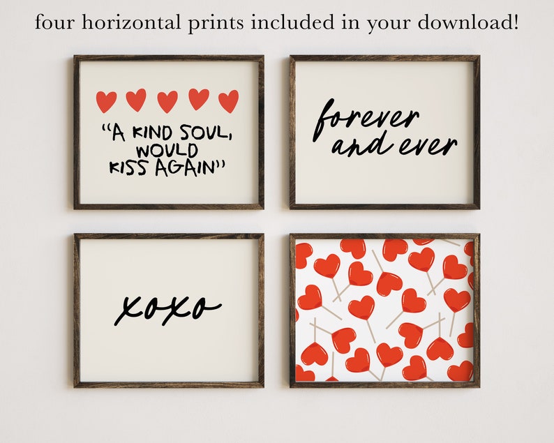 valentines day decor printables set of 16 valentines prints valentines day wall art trendy valentine decor kikiandnim digital art image 5