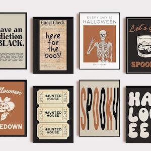 Halloween Drucke | 20 HALLOWEEN PRINTABLES | Halloween Dekor | Halloween Kunstdruck | trendige Halloween Kunst | kikiandnim | Digitaldrucke
