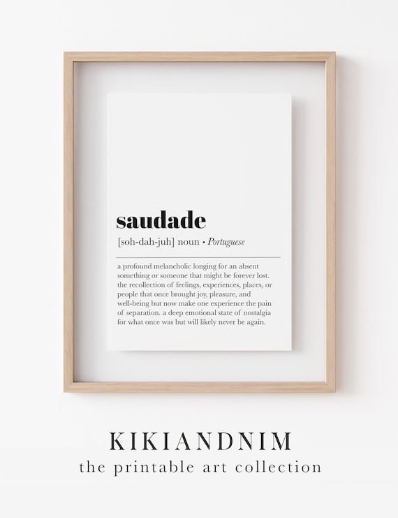 Saudade Definition Printable Wall Art Portuguese Definition 