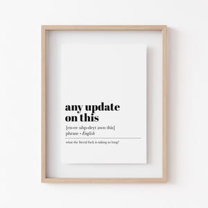 funny office decor for men | cubicle decor | funny office sign | home office wall art | office desk accessories | kikiandnim | digital print image 3