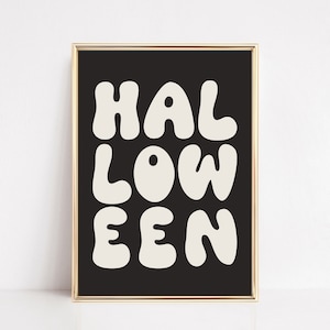 halloween decor | trendy halloween wall art | halloween print | halloween printable wall art | retro halloween | kikiandnim | digital art