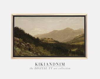 samsung frame tv art | vintage moody landscape frame tv art | samsung art tv | neutral tv art | digital download for samsung frame tv