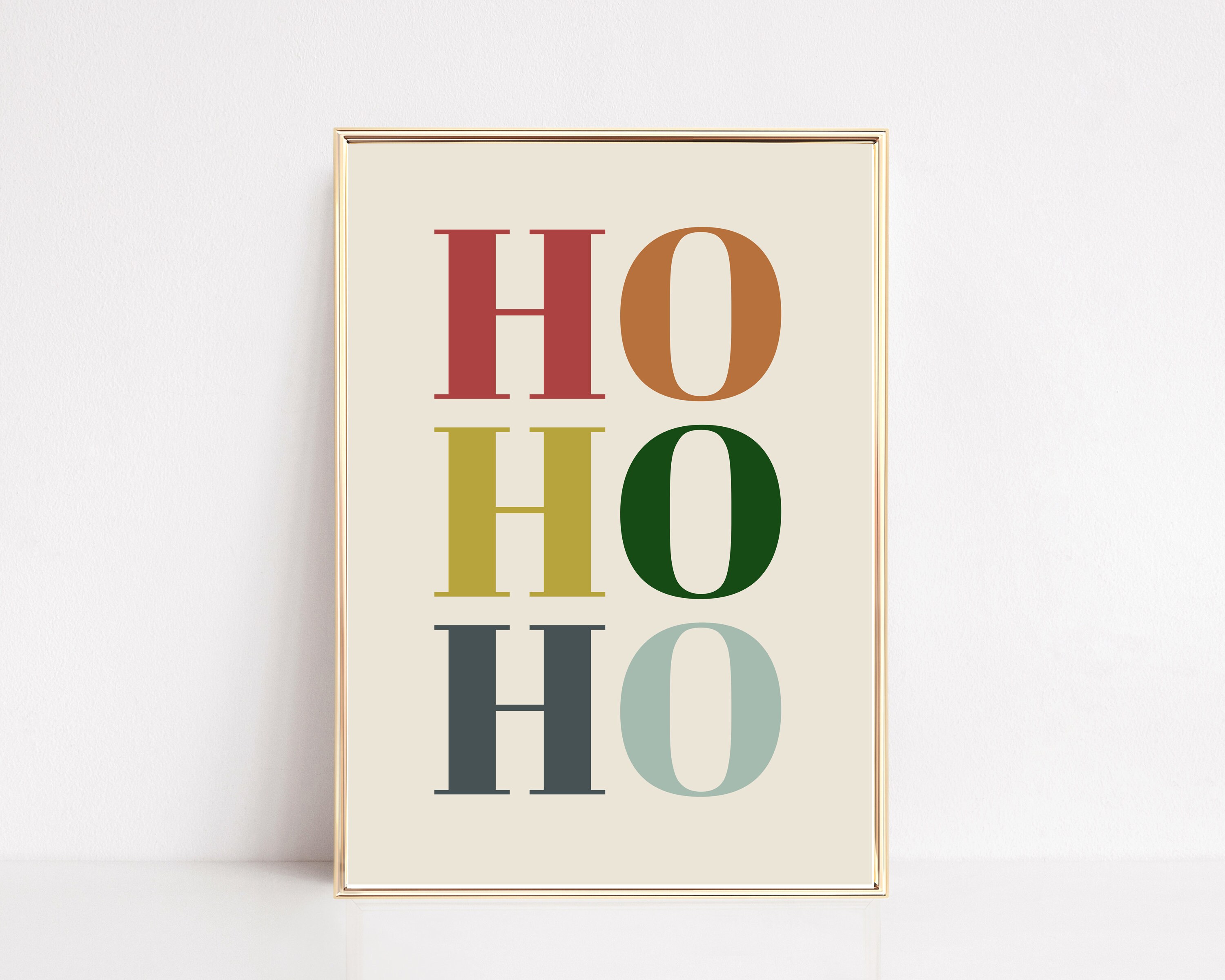 Ho Ho Ho Printable Ho Ho Ho Print Colorful Christmas - Etsy
