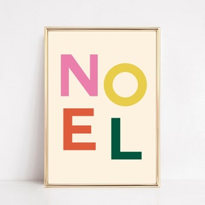 noel christmas print | christmas wall art | christmas decor | christmas printable | modern holiday decor | kikiandnim | printable wall art