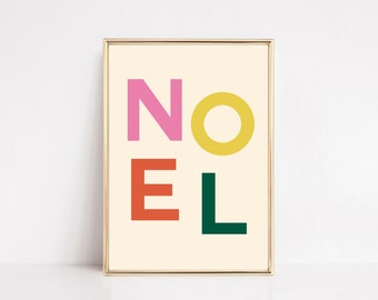 noel christmas print | christmas wall art | christmas decor | christmas printable | modern holiday decor | kikiandnim | printable wall art