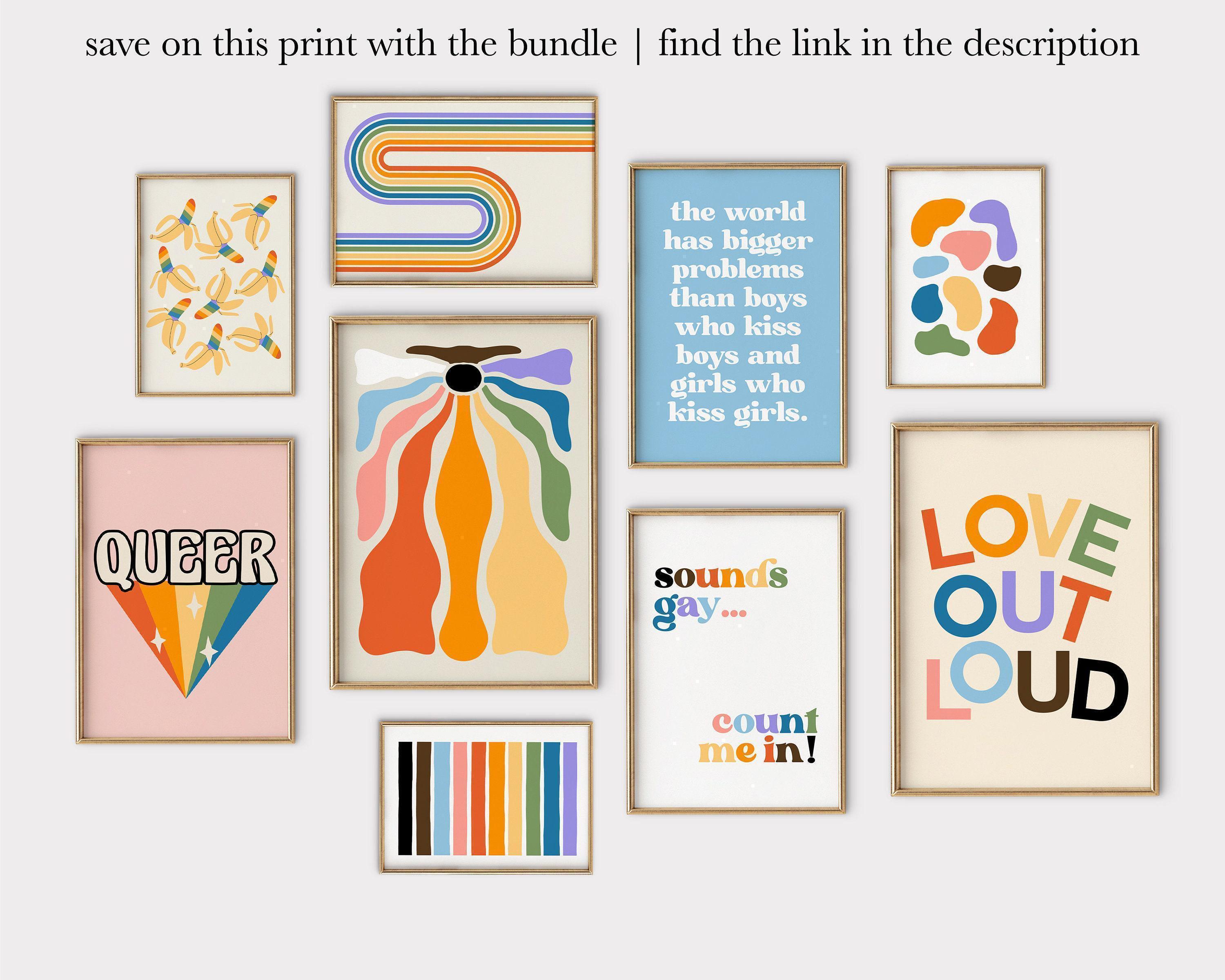 Lesbian Art | Pride Decor | Lesbian Wall Art | Love is Love | LGBTQ Art ...